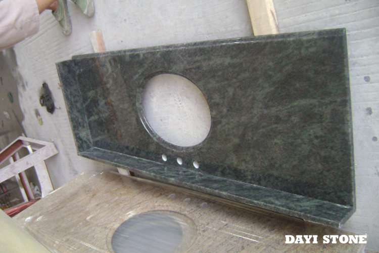 Vanitytop Tropical Green Granite Stone Top and front Ogee edge - Dayi Stone